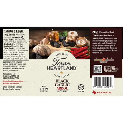 Texan Heartland Black Garlic Arbol Hot Sauce