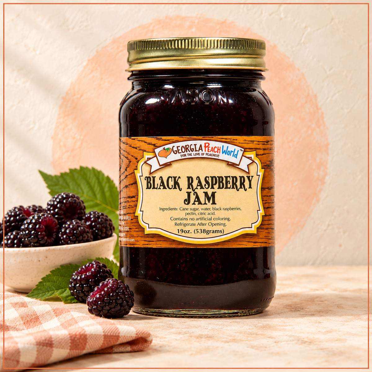 Georgia Peach Black Raspberry Jam