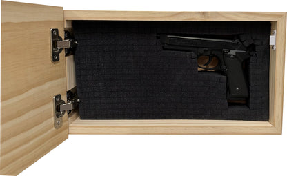 Bellewood Designs - American Flag Decorative & Secure Wall-Mounted Gun Cabinet (Black)