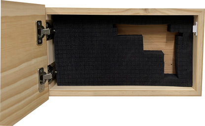 Bellewood Designs - American Flag Decorative & Secure Wall-Mounted Gun Cabinet (Black)