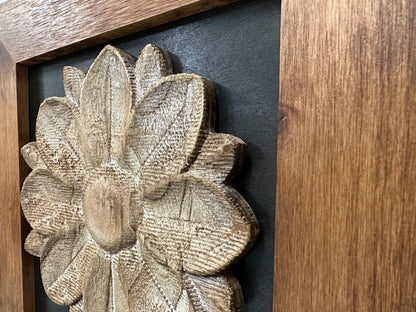 Bellewood Designs - Hidden Gun Cabinet Wall Decor Distressed Flower (Black)
