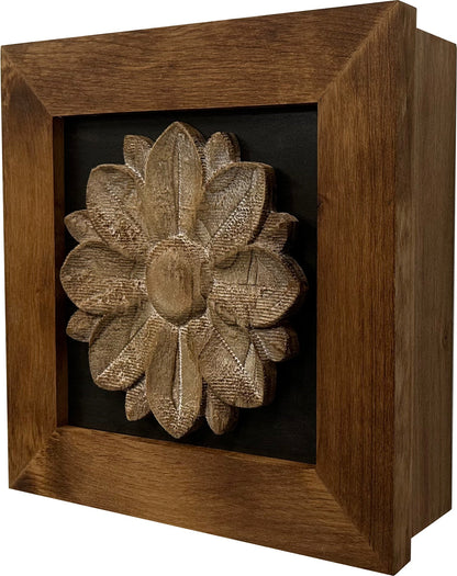 Bellewood Designs - Hidden Gun Cabinet Wall Decor Distressed Flower (Black)