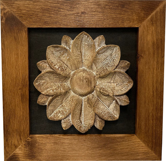 Bellewood Designs - Hidden Gun Cabinet Wall Decor Distressed Flower (Black)
