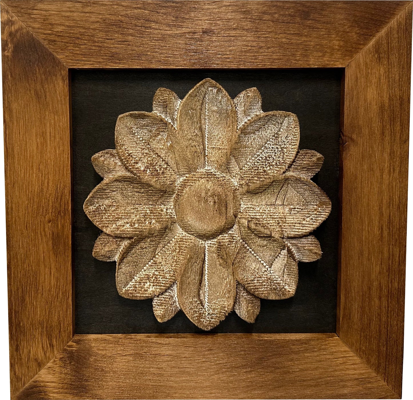 Bellewood Designs - Hidden Gun Cabinet Wall Decor Distressed Flower (Black)