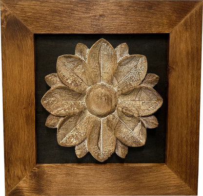 Bellewood Designs - Hidden Gun Cabinet Wall Decor Distressed Flower (Black)