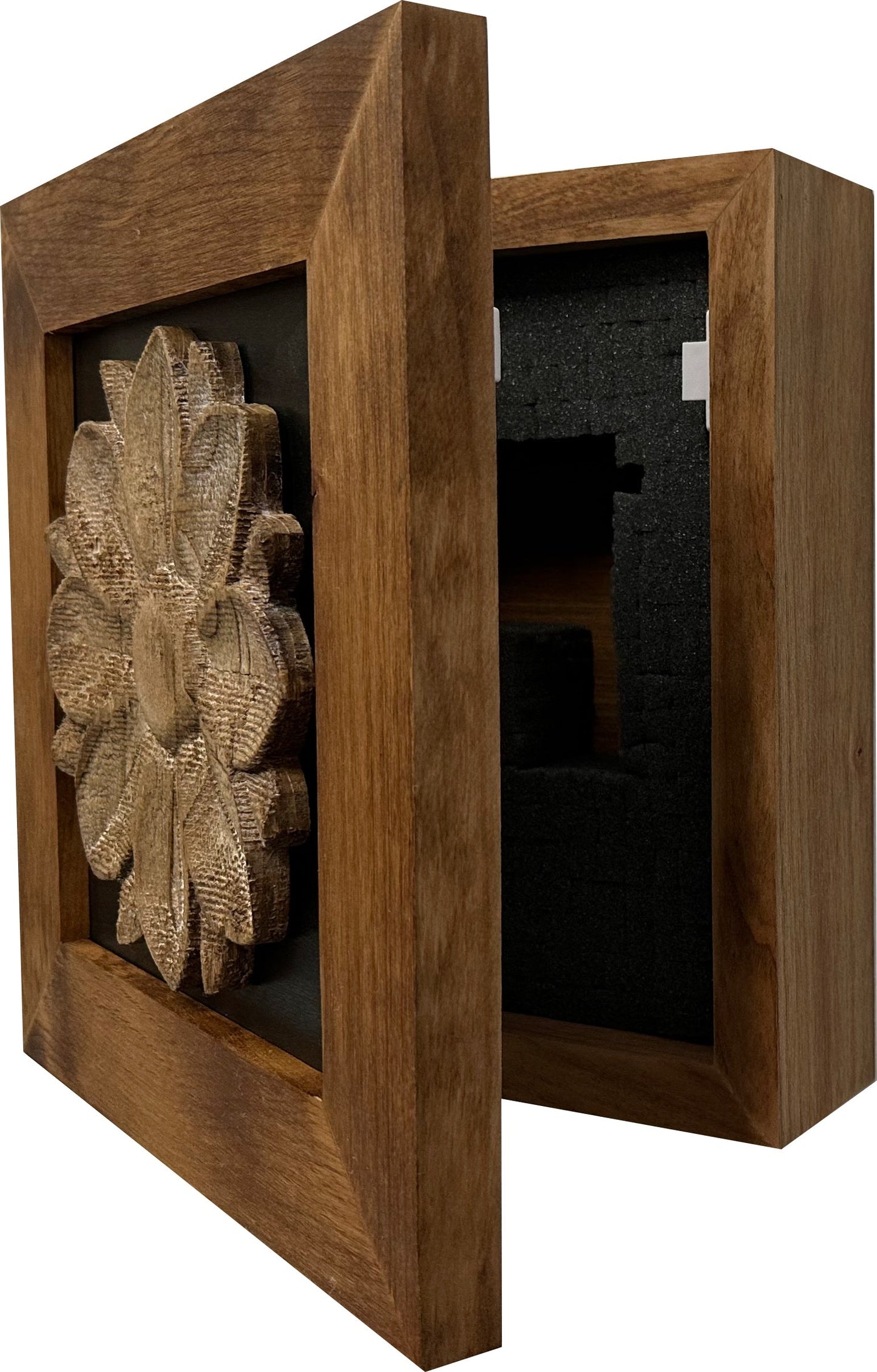 Bellewood Designs - Hidden Gun Cabinet Wall Decor Distressed Flower (Black)