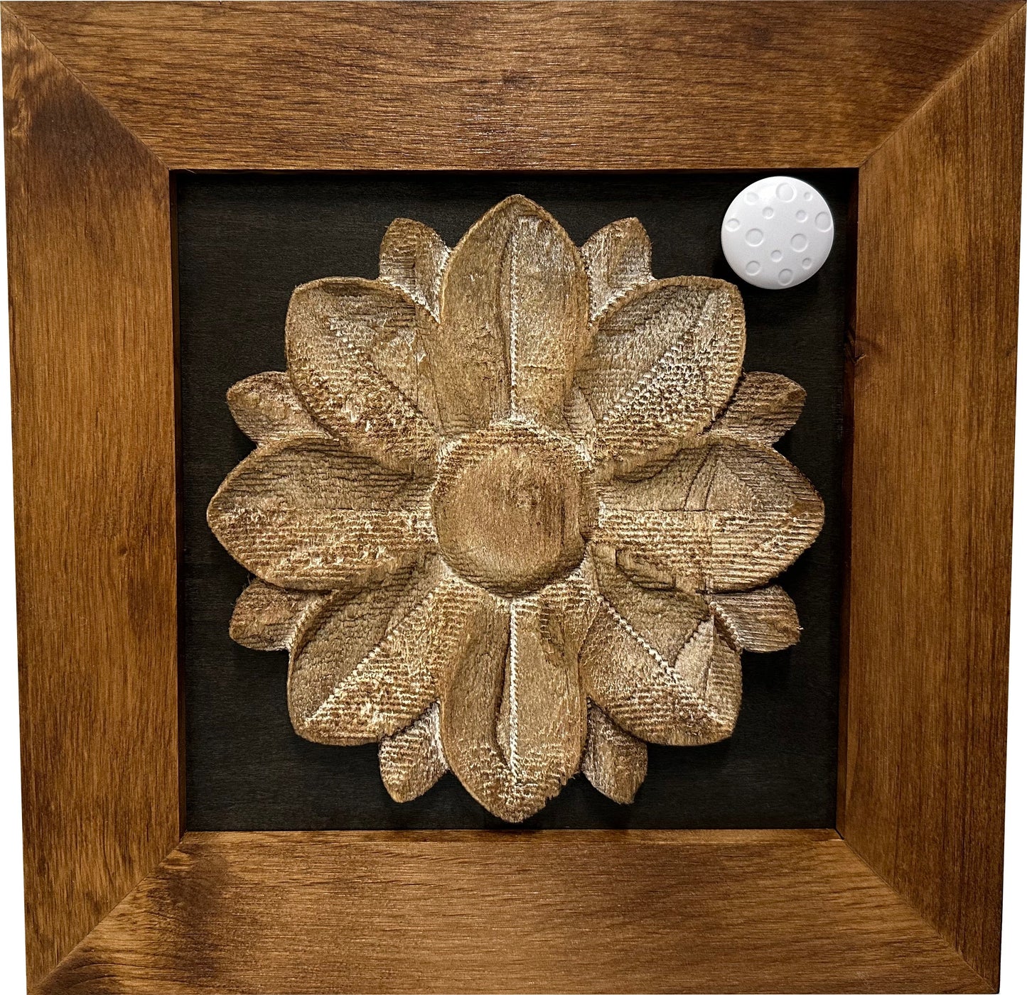 Bellewood Designs - Hidden Gun Cabinet Wall Decor Distressed Flower (Black)