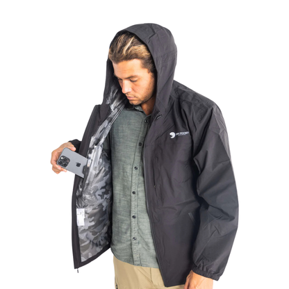 Dry Pocket Black Fin - Waterproof Pocket Rain Jacket
