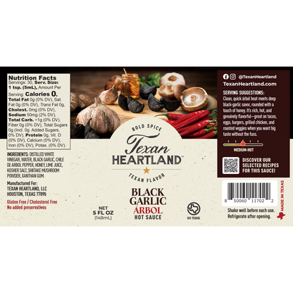 Texan Heartland Black Garlic Arbol Hot Sauce