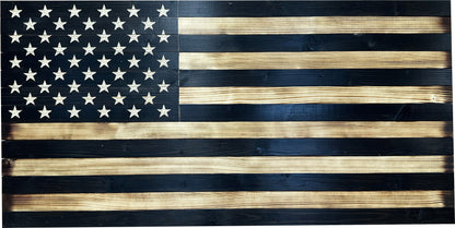 Bellewood Designs - Large American Flag Hidden Gun Storage Cabinet (Black)