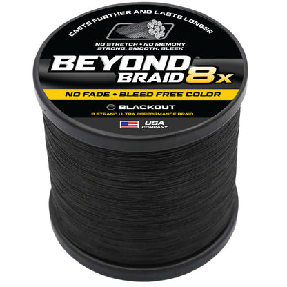 Beyond Braid - Blackout 8X NO FADE BRAID - Ultra Performance 8 Strand