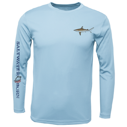 Saltwater Born Clean Blacktip Long Sleeve UPF 50+ Dry-Fit Shirt
