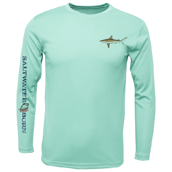 Saltwater Born Clean Blacktip Long Sleeve UPF 50+ Dry-Fit Shirt