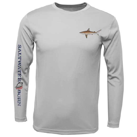 Saltwater Born Clean Blacktip Long Sleeve UPF 50+ Dry-Fit Shirt