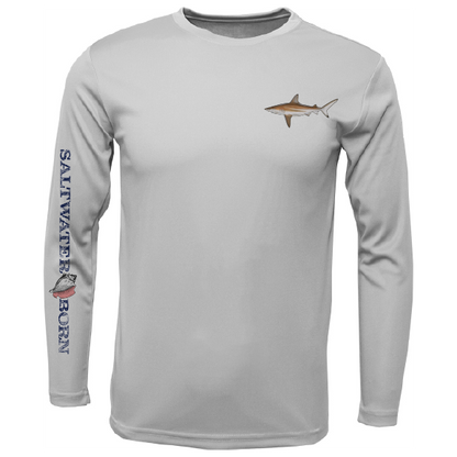 SK Blacktip on Chest Long Sleeve UPF 50+ Dry-Fit Shirt