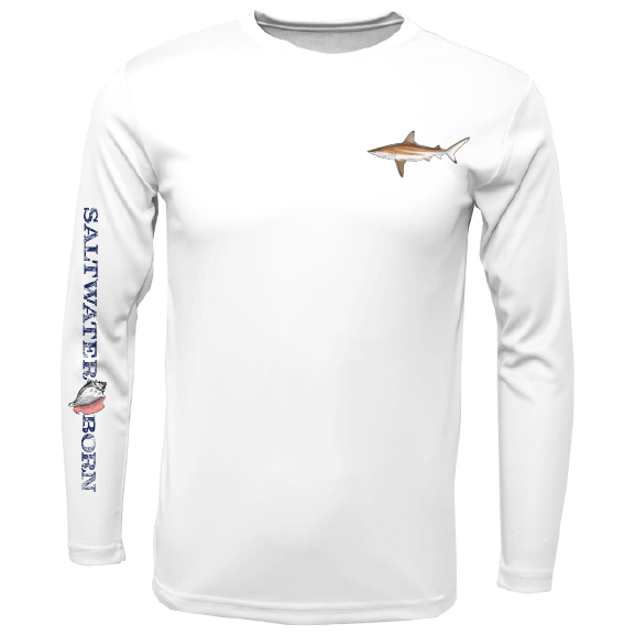 Saltwater Born Clean Blacktip Long Sleeve UPF 50+ Dry-Fit Shirt