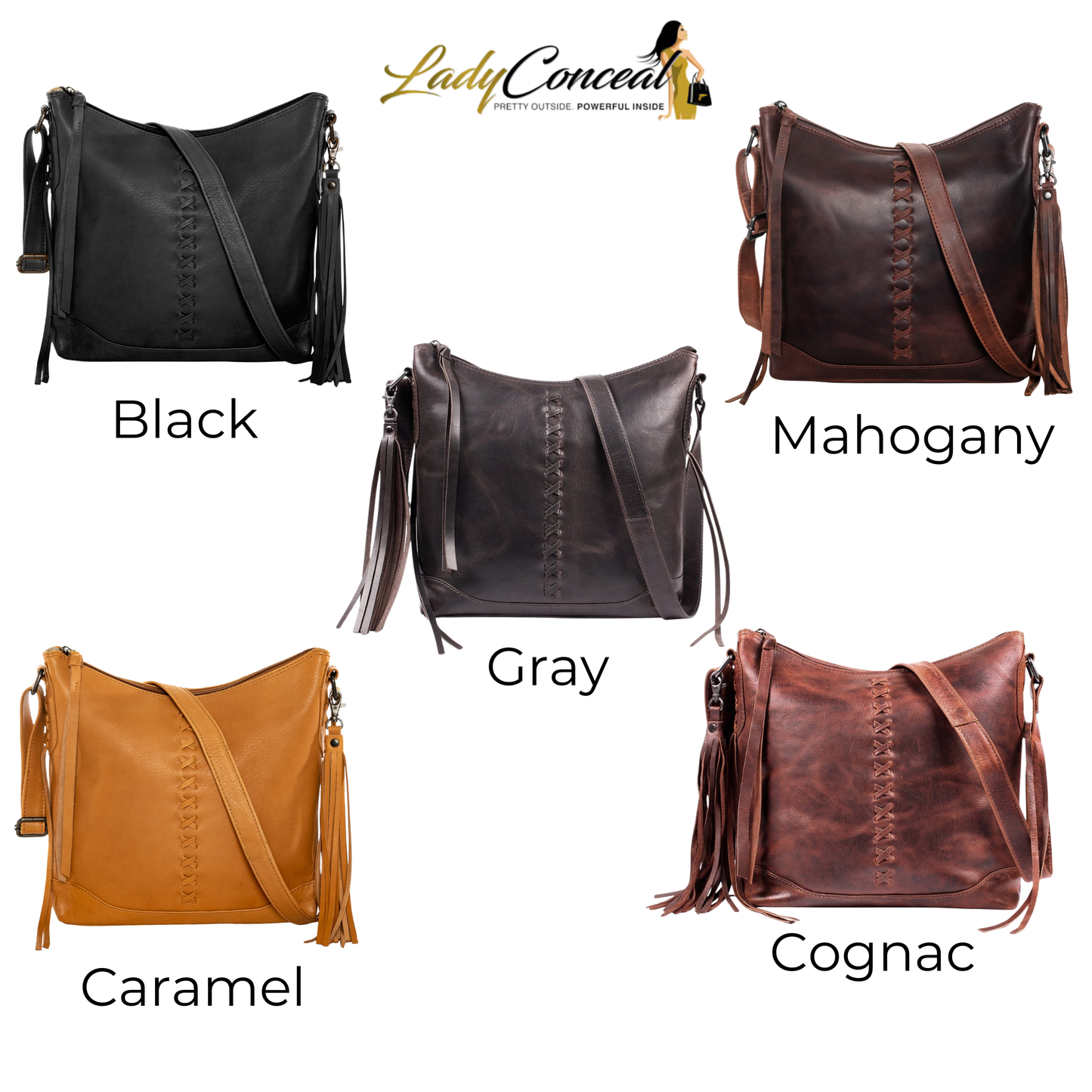 Concealed Carry Purse Blake Leather Crossbody by Lady Conceal