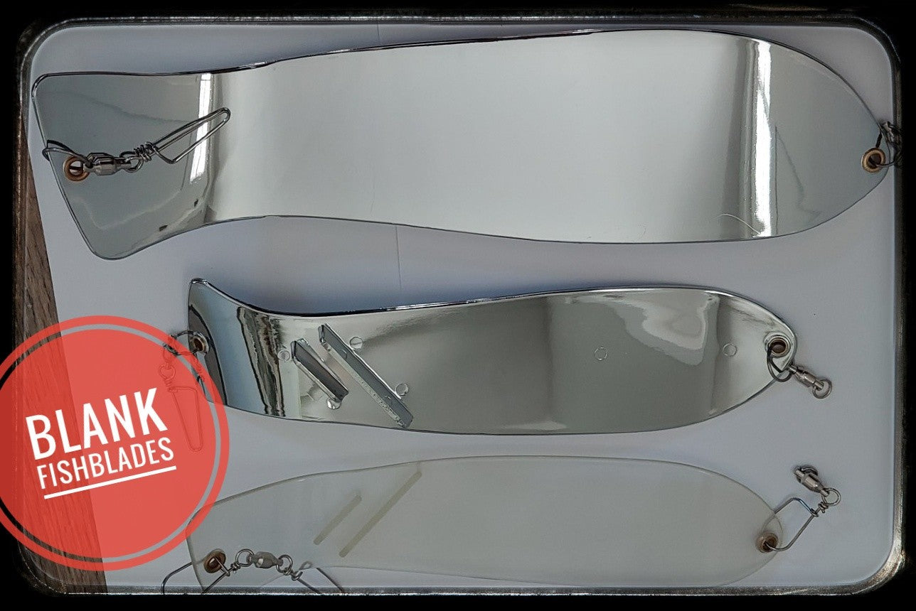 Ice Strong Outdoors - 10" and 12" Dual Fin Fishblade Blanks - 2 colors!