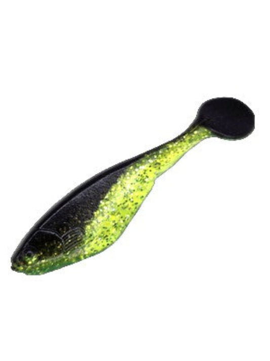 Just Lures Fishing Swim Shad 2" - Chartreuse Glitter Black