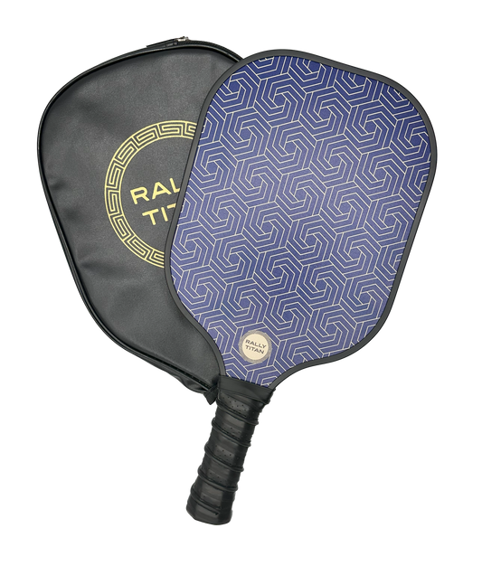 Rally Titan Pickleball Blue Hex | 10MM | T300 Textured Carbon Fiber Surface