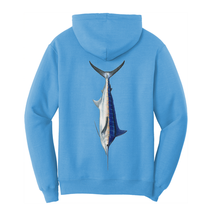 Saltwater Born Blue Marlin Cotton Hoodie
