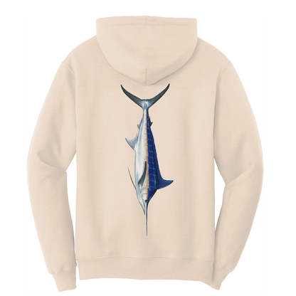 Saltwater Born Blue Marlin Cotton Hoodie
