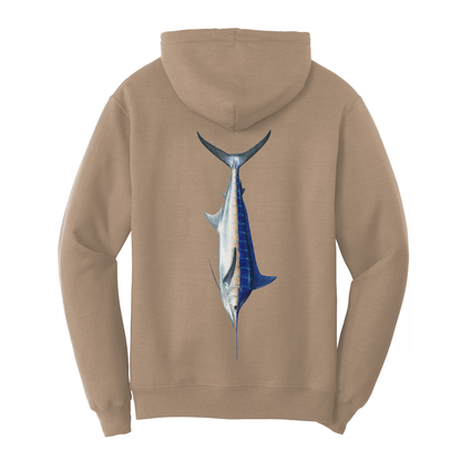 Saltwater Born Blue Marlin Cotton Hoodie