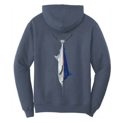 Saltwater Born Blue Marlin Cotton Hoodie