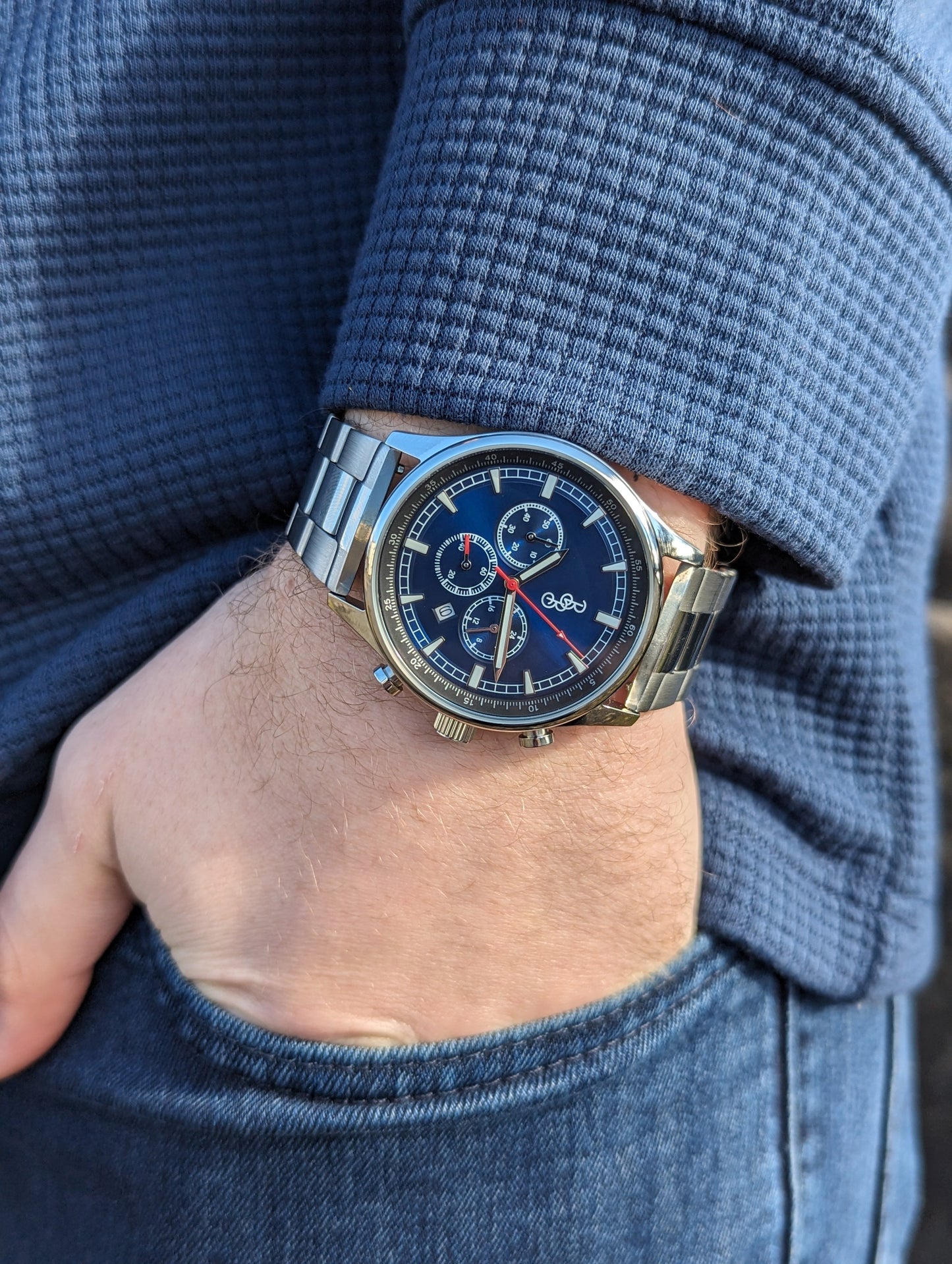 Beyond Boring Watch Co. Blue Sport Chronograph