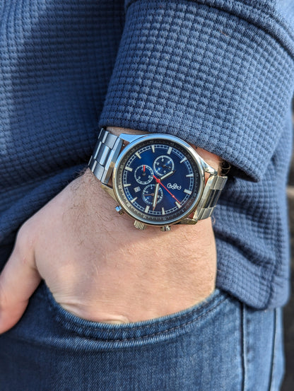 Beyond Boring Watch Co. Blue Sport Chronograph