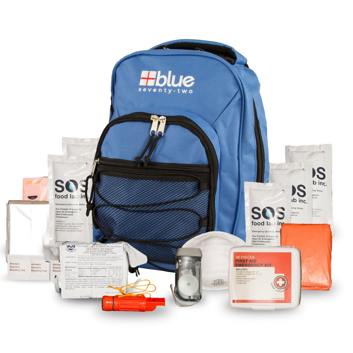 Caddis Sports Blue Seventy-Two Standard - 3 Day Emergency Kit for 1 Person