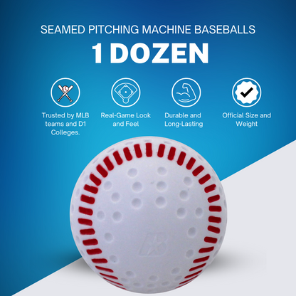 Baden Sports Seamed Pitching Machine Baseballs-1 dozen