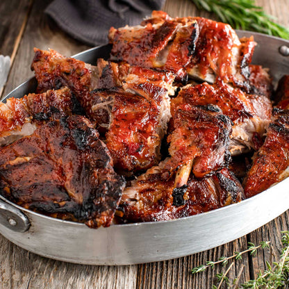 Pig of the Month BBQ *NEW*:  Small Batch Apple Butter Baby Back Ribs – Pasture Raised 2-Rack BBQ Bundle | Gluten Free | 4lbs