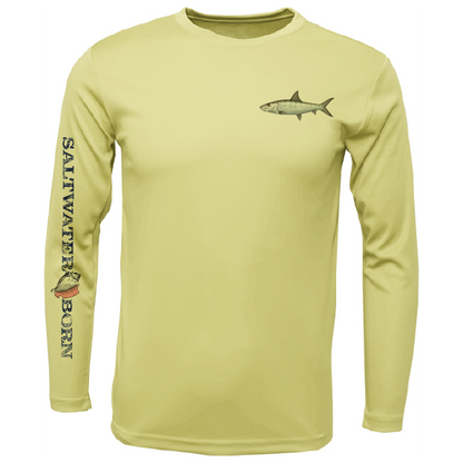 SK Bonefish on Chest Long Sleeve UPF 50+ Dry-Fit Shirt