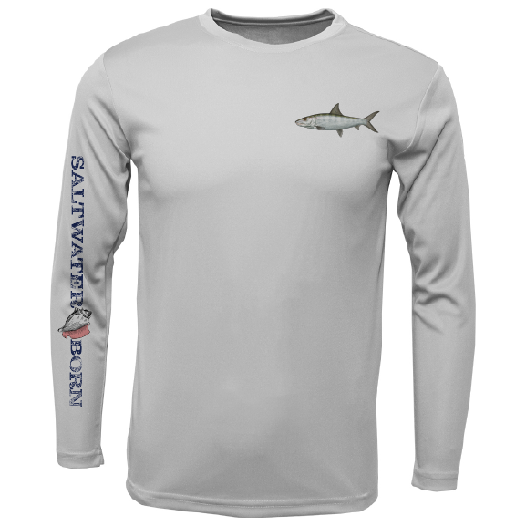 SK Bonefish on Chest Long Sleeve UPF 50+ Dry-Fit Shirt