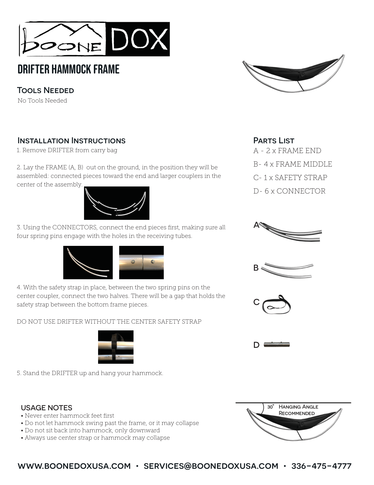 Boonedox Drifter Hammock Frame