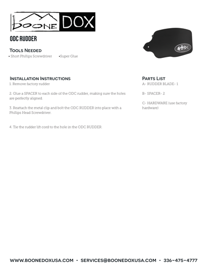 Hobie ODC Rudder
