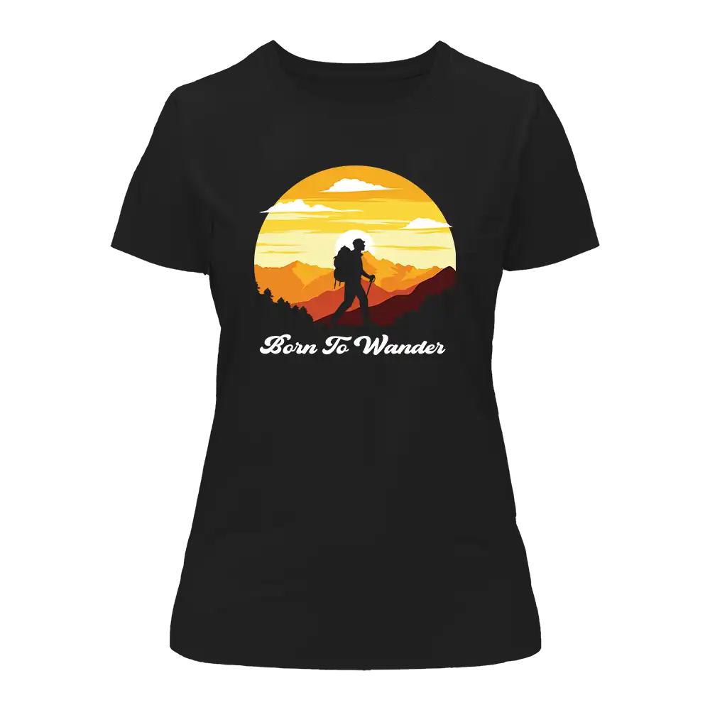 Outdoorzees Born To Wander T-Shirt for Women