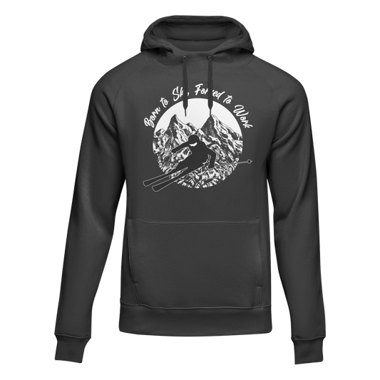 Outdoorzees Born To Ski Forced To Work Unisex Hoodie