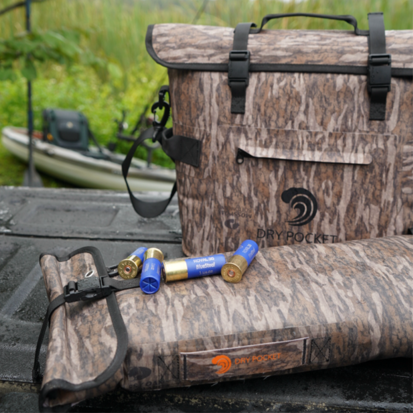 Dry Pocket Mossy Oak - Auto-Sealing, Waterproof, Floating, Scent Proof Day-Pack