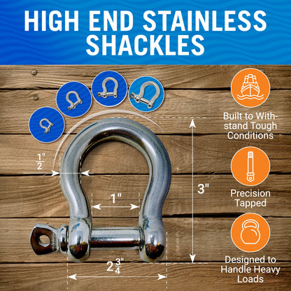 Better Boat - Stainless Steel Bow Shackles