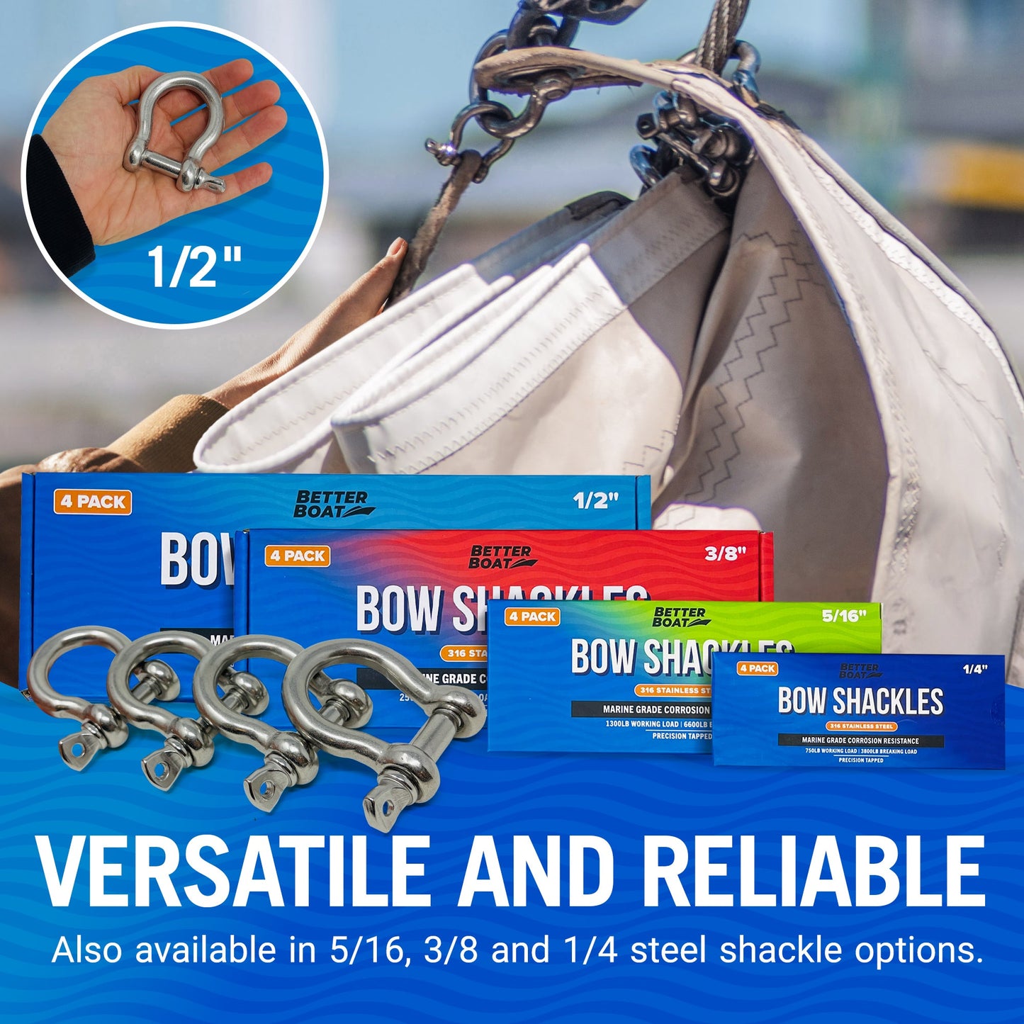 Better Boat - Stainless Steel Bow Shackles