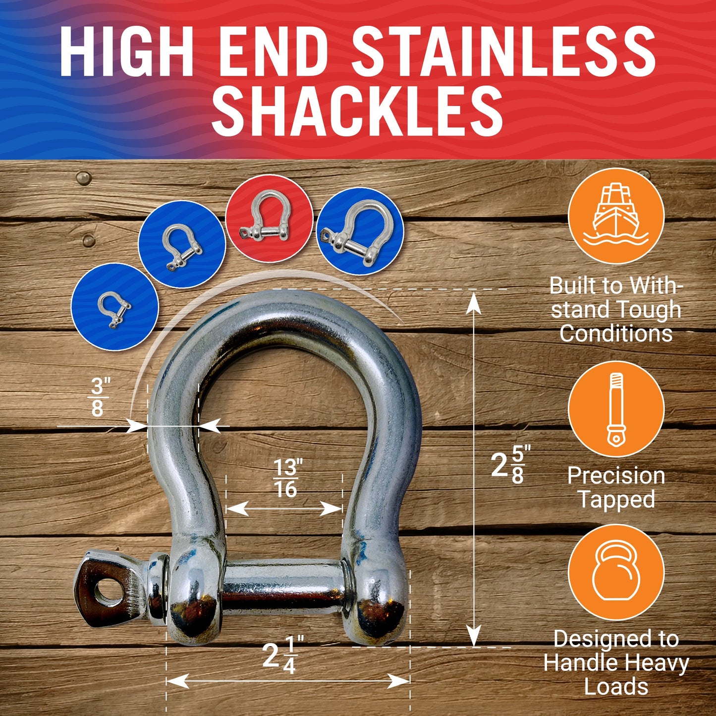 Better Boat - Stainless Steel Bow Shackles