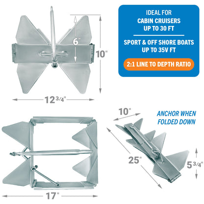 Better Boat - Box Anchor for Boats Folding Anchor
