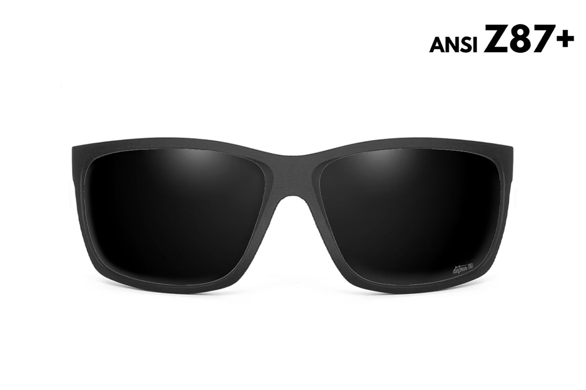 Detour Sunglasses Breach - Matte Black - Jet Black Polarized ANSI Z87+