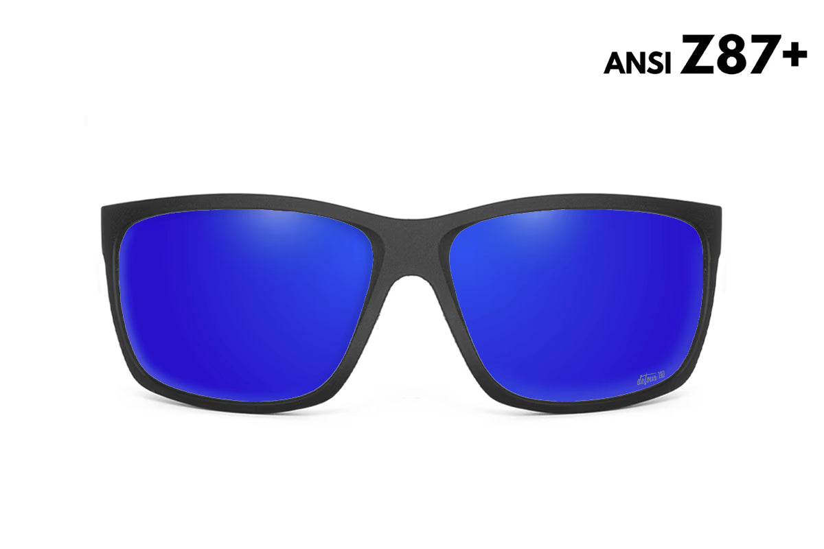 Detour Sunglasses Breach - Matte Black - Deep Blue Polarized ANSI Z87+