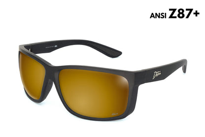 Detour Sunglasses Breach - Matte Black - 24K Gold Polarized ANSI Z87+