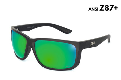 Detour Sunglasses Breach - Matte Black - Green Machine Polarized ANSI Z87+