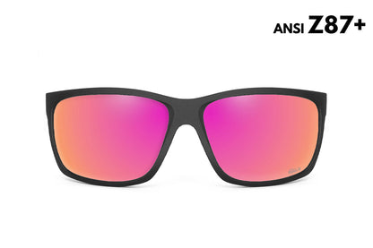 Detour Sunglasses Breach - Matte Black - Pink Polarized ANSI Z87+