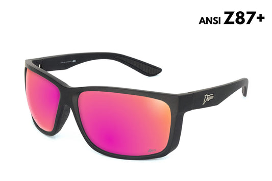 Detour Sunglasses Breach - Matte Black - Pink Polarized ANSI Z87+
